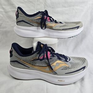 Saucony mens Ride 15 S10729-40 Gray Running Shoes Sneakers Size 10